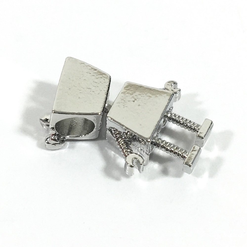 Bowknot Robot European Style Big Hole Bead Charm - Picture 4 of 5